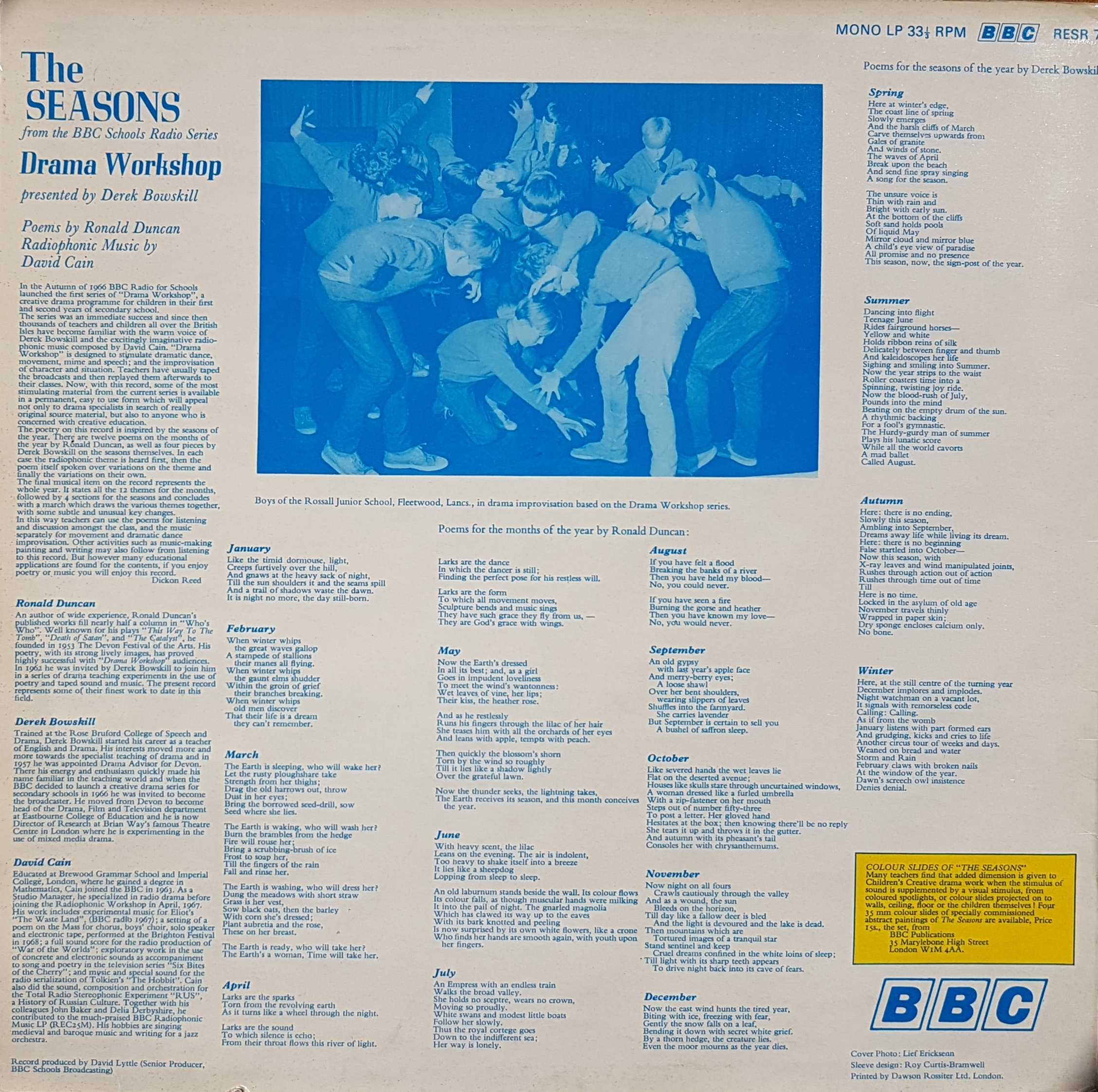 Picture of RESR 7 The seasons - Drama workshop by artist Derek Bowskill from the BBC records and Tapes library